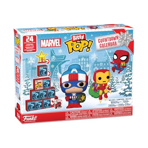 Funko Bitty Pop! Countdown Calendar: Marvel Comics- Adventskalender - 24 Tage der Überraschung - Vinyl-Minifigur Zum Sammelns - Mystery Box - Geschenkidee - Feiertage zu Weihnachten Funko Bitty Pop! Countdown Calendar: Marvel Comics- Adventskalender - 24 Tage der Überraschung - Vinyl-Minifigur Zum Sammelns - Mystery Box - Geschenkidee - Feiertage zu Weihnachten von Funko