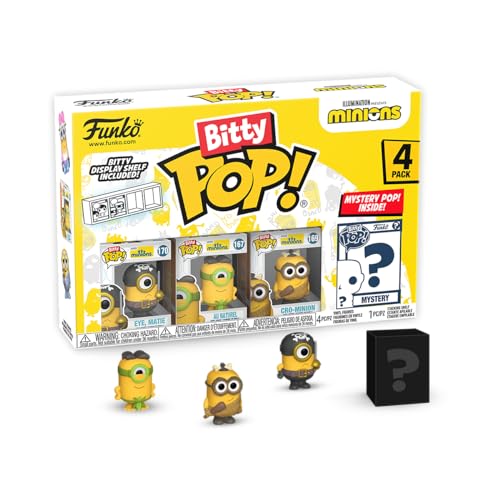 Funko Bitty Pop! Minions - Eye Matie 4PK - Eye, Matie, Cro-Minion, Au Naturel und eine Überraschungs-Mini-Figur - 0.9 Inch (2.2 cm) - Minions 2 Sammlerstück - Geschenkidee Party-Tüten-Strumpf von Funko