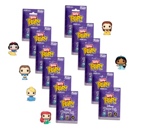 Funko Bitty Pop! Singles: Disney Princess Mystery Mini-Sammelspielzeug, 12-teiliges Polybeutel (Stile können variieren) von Funko