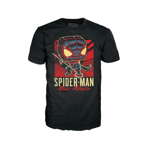 Funko Boxed Tee: Gamerverse - Miles Morales - Large - (L) - Marvel - T-Shirt - Kleidung - Geschenkidee - Kurzärmeliges Top Für Erwachsene Männer und Frauen - Offizielle Handelswaren Fans von Funko