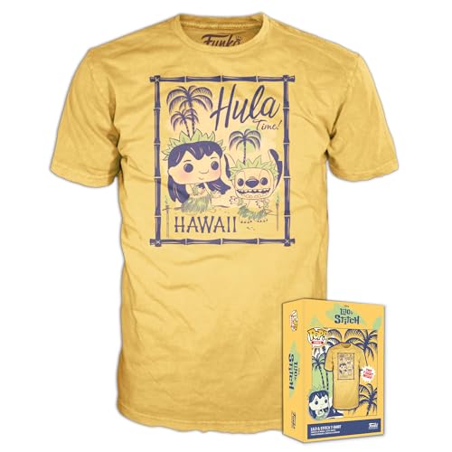 Funko Boxed Tee: Lilo & Stitch - Hula - XL - Lilo und Stitch - T-Shirt - Kleidung - Geschenkidee - Kurzärmeliges Top Für Erwachsene Männer und Frauen - Offizielle Handelswaren - Movies Fans von Funko