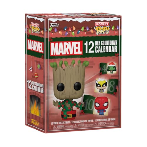 Funko Countdown​ Calendar: Marvel 12-Day - Marvel Comics - Adventskalender - 12 Tage der Überraschung - Vinyl-Minifigur Zum Sammelns - Mystery Box - Geschenkidee - Feiertage zu Weihnachten von Funko