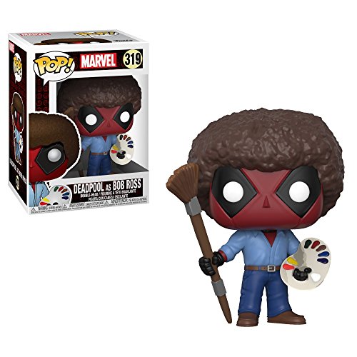 Funko Deadpool Bob Ross Playtime 70s With Afro Pop! Bobble Figure - Deadpool + Bob Ross - Vinyl-Sammelfigur - Geschenkidee - Offizielle Handelswaren - Spielzeug Für Kinder und Erwachsene von Funko