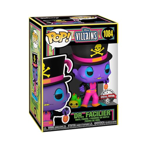 Funko Pop! Disney: Villains - Dr.Facillier - (Blacklight) - Disney Villains - Vinyl-Sammelfigur - Geschenkidee - Offizielle Handelswaren - Spielzeug Für Kinder und Erwachsene - Movies Fans von Funko