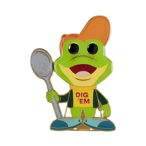 Funko Funko Large Pop! Enamel Pin - Dig Em' Frog - AD Icons: Honey SMACKS - DIG EM’ Frog - Kelloggs Emaille-Nadeln - Niedliche Brosche Zum Sammeln - Für Rucksäcke & Taschen - Geschenkidee von Funko