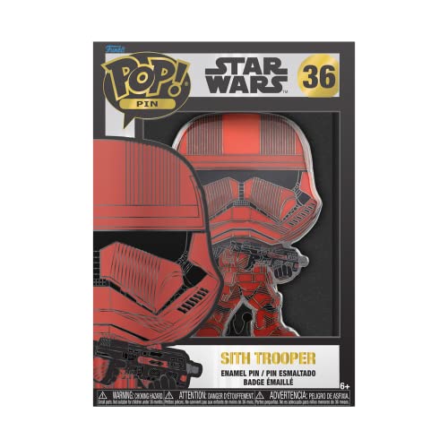 Funko Funko Large Pop! Enamel Pin - STAR WARS: Sith Trooper Emaille-Nadeln - Niedliche Brosche Zum Sammeln - Für Rucksäcke & Taschen - Geschenkidee - Offizielle Handelswaren - Movies Fans von Funko