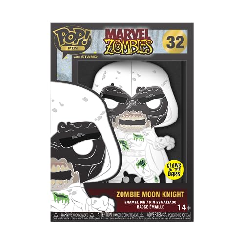 Funko Large Enamel Pin Marvel: Zombie Moon Night - Moon Knight - Marvel Zombies Emaille-Nadeln - Niedliche Brosche Zum Sammeln - Für Rucksäcke & Taschen - Geschenkidee - Comic Books Fans von Funko