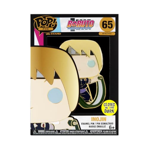 Funko Large Pop! Enamel Pin - Boruto Next Generations: Inojin - Boruto: Naruto Next Generations - Emaille-Nadeln - Niedliche Brosche Zum Sammeln - Für Rucksäcke & Taschen - Geschenkidee von Funko