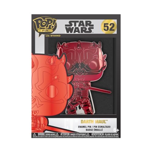 Funko Large Pop! Enamel Pin - Star Wars: Darth Maul- Emaille-Nadeln - Niedliche Brosche Zum Sammeln - Für Rucksäcke & Taschen - Geschenkidee - Offizielle Handelswaren - Star Wars Fans von Funko