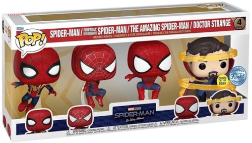 Funko Marvel Pack 4 Figurines POP! Movies Vinyl Spider-Man No Way Home S3 9 cm von Funko