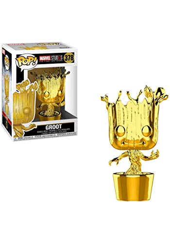 Funko POP! Bobble: Marvel: Marvel Studios 10: Groot - (Chrome) - Vinyl-Sammelfigur - Geschenkidee - Offizielle Handelswaren - Spielzeug Für Kinder und Erwachsene - Movies Fans von Funko