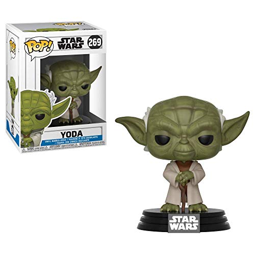 Funko POP! Bobble: Star Wars: Clone Wars: Yoda - Vinyl-Sammelfigur - Geschenkidee - Offizielle Handelswaren - Spielzeug Für Kinder Und Erwachsene - TV Fans - Modellfigur Für Sammler Und Display von Funko