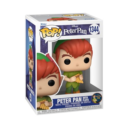 Funko Pop! Disney: Peter Pan 70th - Peter mit Flute - Vinyl-Sammelfigur - Geschenkidee - Offizielle Handelswaren - Spielzeug Für Kinder und Erwachsene - Movies Fans - Modellfigur Für Sammler von Funko