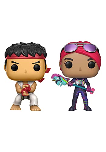 Funko Pop! Games: Fortnite - 2 Packung Ryu & Brite Bomber - Street Fighter - Vinyl-Sammelfigur - Geschenkidee - Offizielle Handelswaren - Spielzeug Für Kinder und Erwachsene - Video Games Fans von Funko