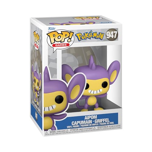 Funko Pop! Games: Pokemon - Aipom - Griffel - Vinyl-Sammelfigur - Geschenkidee - Offizielle Handelswaren - Spielzeug Für Kinder und Erwachsene - Video Games Fans - Modellfigur Für Sammler und Display von Funko