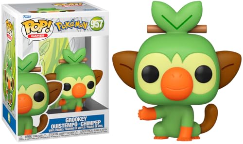 Funko POP! Games: Pokemon - Grookey - Ouistempo - Vinyl-Sammelfigur - Geschenkidee - Offizielle Handelswaren - Spielzeug Für Kinder Und Erwachsene - Video Games Fans - Modellfigur Für Sammler von Funko