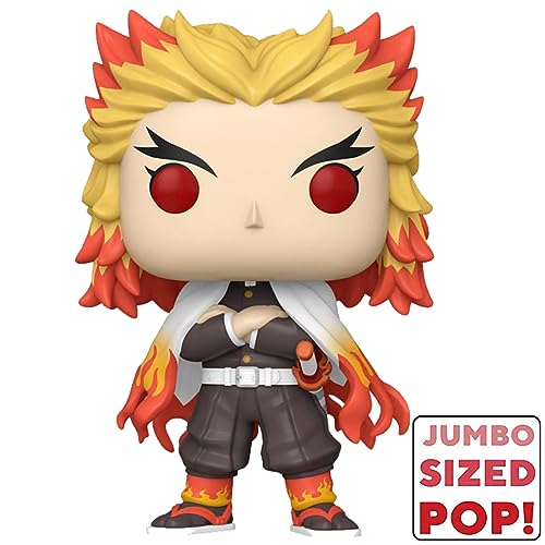 Funko POP! Jumbo: Demon Slayer - Rengoku - Vinyl-Sammelfigur - Geschenkidee - Offizielle Handelswaren - Spielzeug Für Kinder Und Erwachsene - Anime Fans - Modellfigur Für Sammler Und Display von Funko