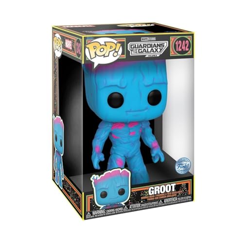 Funko Pop! Jumbo: Guardians of The Galaxy 3 - Groot - Schwarzlicht - Vinyl-Sammelfigur - Geschenkidee - Offizielle Handelswaren - Spielzeug Für Kinder und Erwachsene - Movies Fans von Funko