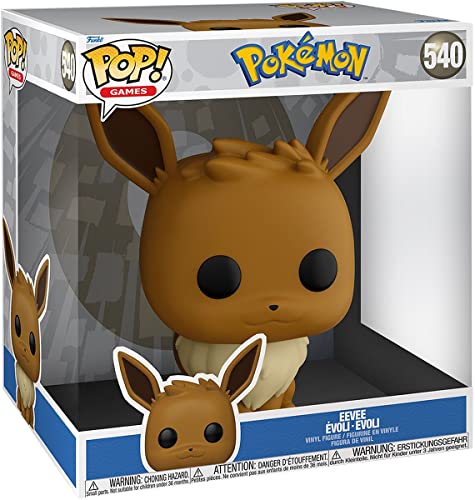 Funko Pop! Jumbo: Pokemon - Eevee - Evoli - Vinyl-Sammelfigur - Geschenkidee - Offizielle Handelswaren - Spielzeug Für Kinder und Erwachsene - Video Games Fans - Modellfigur Für Sammler und Display von Funko