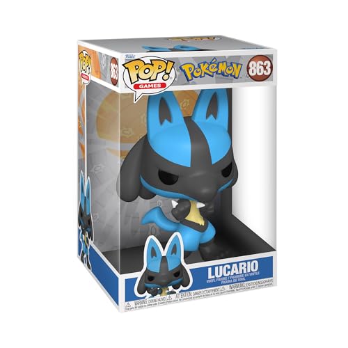 Funko POP! Jumbo: Pokemon - Lucario - Vinyl-Sammelfigur - Geschenkidee - Offizielle Handelswaren - Spielzeug Für Kinder Und Erwachsene - Video Games Fans - Modellfigur Für Sammler Und Display von Funko