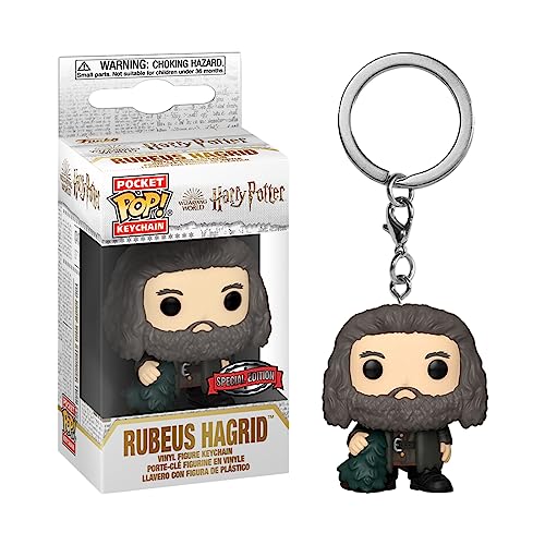 Funko Pop! Keychain: Harry Potter Holiday - Rubeus Hagrid - Neuartiger Schlüsselanhänger - Vinyl-Minifigur Zum Sammeln - Strumpffüller - Geschenkidee - Offizielle Handelswaren - Movies Fans von Funko