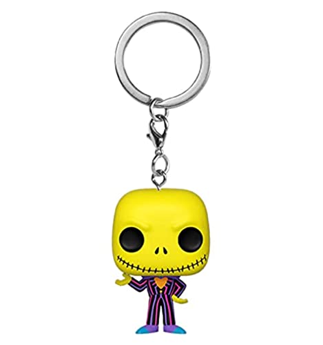 Funko Pop! Keychain: Disney The Nightmare Before Christmas - Blacklight - Jack Skellington - Neuartiger Schlüsselanhänger - Vinyl-Minifigur Zum Sammeln - Strumpffüller - Geschenkidee - Movies Fans von Funko