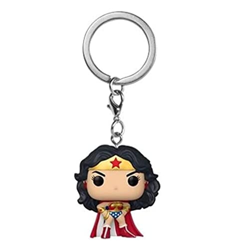 Funko POP! Keychain: WW 80th - Wonder Woman - (Classic Mit Cape) - DC Comics - Vinyl-Minifigur Zum Sammeln Neuartiger Schlüsselanhänger - Strumpffüller - Geschenkidee - Offizielle Handelswaren von Funko