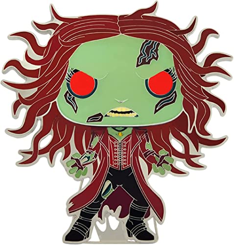 Loungefly POP! Large Enamel Pin MARVEL: Marvel - Scarlet Witch - What If - ZOMBIE WANDA MAXIMOFF - Marvel What If Emaille-Nadeln - Niedliche Brosche Zum Sammeln - Für Rucksäcke & Taschen von Funko