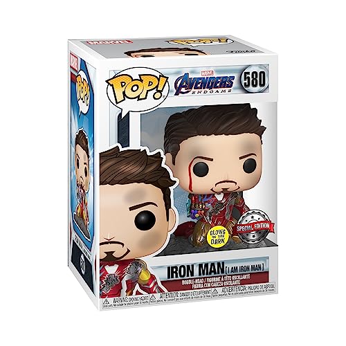 Funko POP! Marvel: Marvel Avengers Endgame - I Am Iron Man - Metallisch - Leuchtet Im Dunkeln - Vinyl-Sammelfigur - Geschenkidee - Offizielle Handelswaren - Spielzeug Für Kinder und Erwachsene von Funko