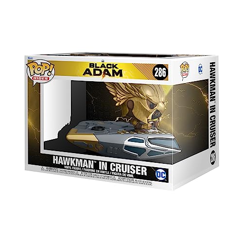 Funko Pop! Ride Super Deluxe: Black Adam - Hawkman On Hawk Cruiser - Vinyl-Sammelfigur - Geschenkidee - Offizielle Handelswaren - Spielzeug Für Kinder und Erwachsene - Movies Fans von Funko