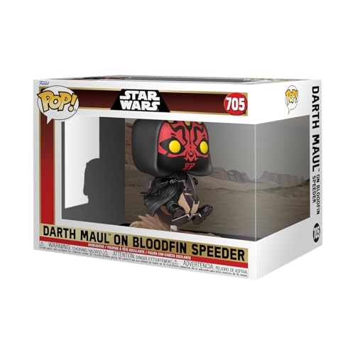 Funko POP! Rides Deluxe: Star Wars Episode 1 The Phantom Menace Anniversary - Darth Maul On Bloodfin - Vinyl-Sammelfigur - Geschenkidee - Offizielle Handelswaren - Spielzeug Für Kinder und Erwachsene von Funko