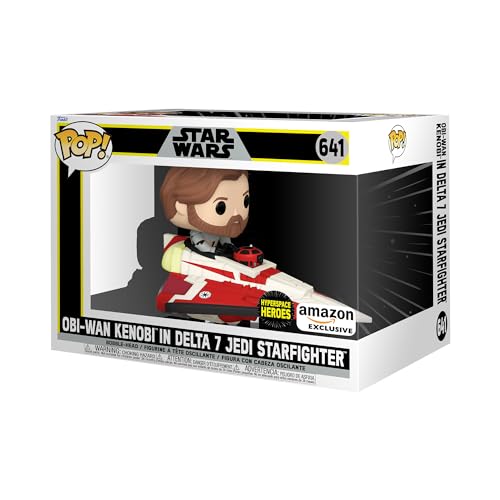 Funko POP! Ride Super Deluxe - Obi-Wan Kenobi in Delta 7 - Amazon-Exklusivität - Vinyl-Sammelfigur - Offizielle Ware - Spielzeug für Kinder und Erwachsene - Filmfans. von Funko