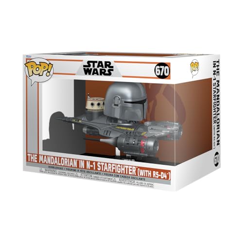 Funko Pop! Rides: Star Wars: The Mandalorian S9 - Mandalorian in N1 Starfighter - Vinyl-Sammelfigur - Geschenkidee - Offizielle Handelswaren - Spielzeug Für Kinder und Erwachsene - TV Fans von Funko