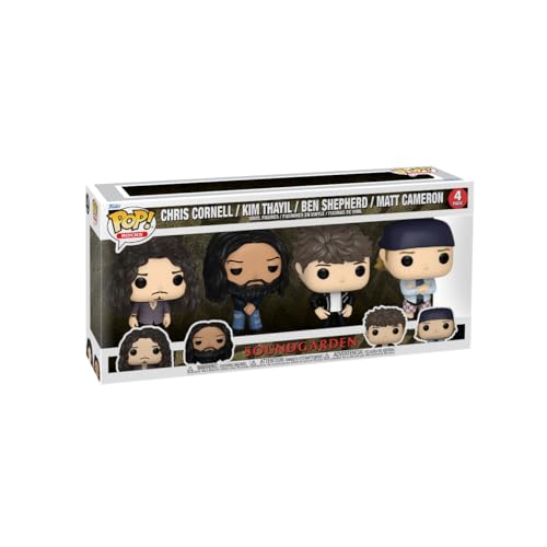 Funko POP! Rocks: Soundgarden 4pk - Chris Cornell - Vinyl-Sammelfigur - Geschenkidee - Offizielle Handelswaren - Spielzeug Für Kinder und Erwachsene - Music Fans - Modellfigur Für Sammler und Display von Funko