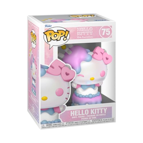 Funko POP! Sanrio: Hello Kitty 50th - Hello Kitty In Cake - Sammelfigur aus Vinyl - Offizielle Merchandise - Spielzeug für Kinder & Erwachsene - Anime Fans und Display von Funko