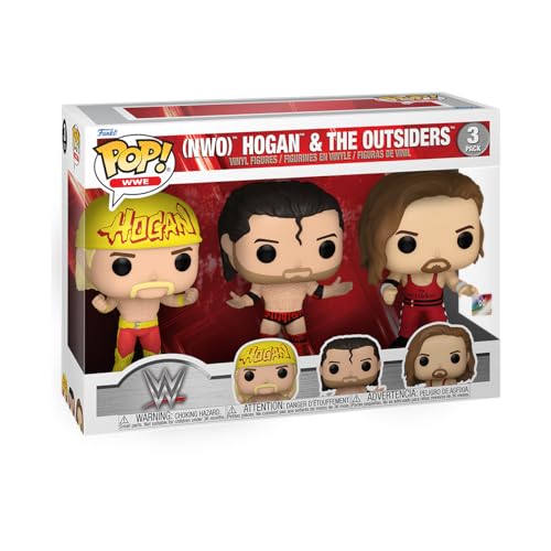 Funko POP! WWE: Hulk Hogan & Outsiders 3PK - Vinyl-Sammelfigur - Geschenkidee - Offizielle Handelswaren - Spielzeug Für Kinder und Erwachsene - Sports Fans - Modellfigur Für Sammler und Display von Funko