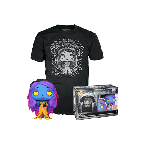 Funko Pop! & Tee: Corpse Bride - Emily - Schwarzlicht - Large - (L) - Warner Bros - T-Shirt - Kleidung mit Vinyl-Sammelfigur - Geschenkidee - Spielzeug und Kurzärmeliges Top Für Erwachsene Männer von Funko