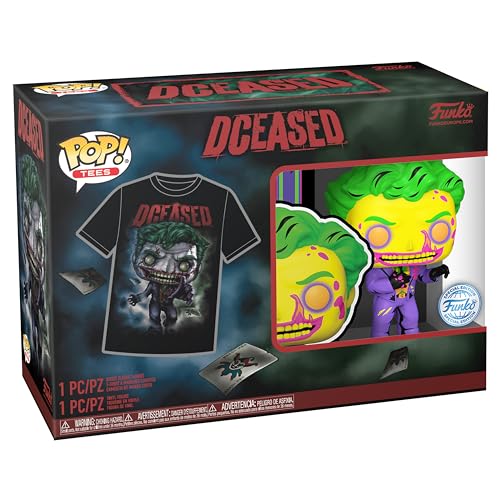 Funko POP! & Tee: DC - Joker CC - M - Batman - T-Shirt - Kleidung Mit Vinyl-Sammelfigur - Geschenkidee - Spielzeug Und Kurzärmeliges Top Für Erwachsene Männer Und Frauen - Offizielle Handelswaren von Funko