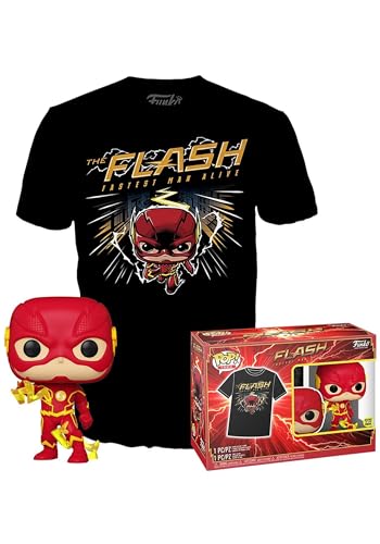 Funko POP! & Tee: DC - The Flash - XL - DC Comics - T-Shirt - Kleidung Mit Vinyl-Sammelfigur - Geschenkidee - Spielzeug Und Kurzärmeliges Top Für Erwachsene Männer Und Frauen - Offizielle Handelswaren von Funko