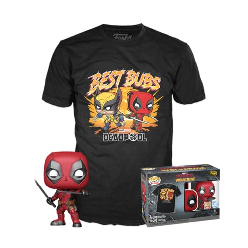 Funko POP! & Tee: Deadpool 3 - M - T-Shirt - Kleidung mit Vinyl-Sammelfigur - Geschenkidee - Spielzeug und Kurzärmeliges Top Für Erwachsene Männer und Frauen - Offizielle Handelswaren - Movies Fans von Funko