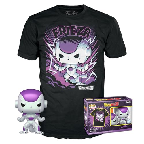 Funko Pop! & Tee: DBZ - Frieza FF - Large - (L) - Dragon Ball Z - T-Shirt - Kleidung mit Vinyl-Sammelfigur - Geschenkidee - Spielzeug und Kurzärmeliges Top Für Erwachsene Männer und Frauen von Funko