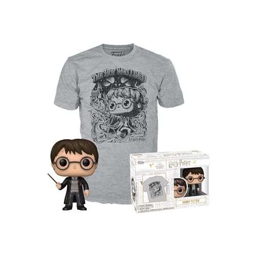 Funko POP! & Tee: HP - Harry Potter - Beflockt - T-Shirt - Kleidung Mit Vinyl-Sammelfigur - Geschenkidee - Spielzeug Und Kurzärmeliges Top Für Erwachsene Männer Und Frauen - Offizielle Handelswaren von Funko