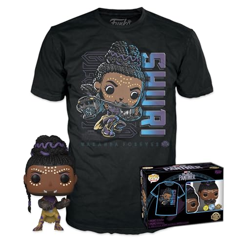 Funko Pop! & Tee: Marvel - Black Panther Shuri - Large - (L) - T-Shirt - Kleidung mit Vinyl-Sammelfigur - Geschenkidee - Spielzeug und Kurzärmeliges Top Für Erwachsene Männer und Frauen von Funko