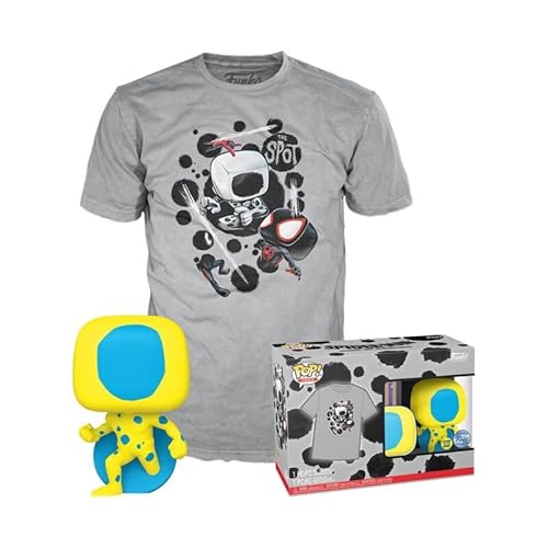 Funko POP! & Tee: Spider-Man: Across The Spider-Verse - Blacklight - Glow In The Dark - Small - Nan - T-Shirt - Clothes With Collectable Vinyl Figure - Gift Idea - Toys And Short Sleeve Top For Adults von Funko