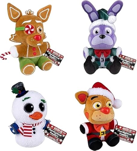 Funko Plüsch: FNAF Five Nights at Freddy's Bundle enthält Holiday Freddy, Holiday Bonnie, Holiday Foxy, Holiday Chica von Funko