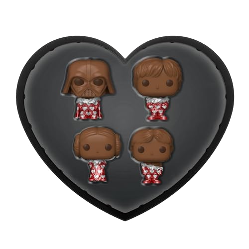 Funko Pocket POP! Star Wars Valentines Box 4 Packung - Darth Vader - (Choc) - Schlüsselanhänger - Vinyl-Minifigur Zum Sammeln Neuartiger Schlüsselanhänger - Strumpffüller - Geschenkidee - Movies Fans von Funko