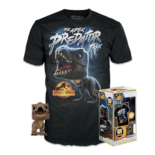 Funko Pocket POP! & Tee: Arcadia - Trex - XL - Jurassic World Dominion - T-Shirt - Kleidung Mit Vinyl-Minifigur Zum Sammeln - Geschenkidee - Spielzeug Und Kurzärmeliges Top Für Erwachsene Männer von Funko