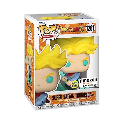 Funko Pop! Animation: DBS - Super Saiyan Trunks mit Sword - Leuchtet Im Dunkeln - Dragon Ball Super - Amazon-Exklusiv - Vinyl-Sammelfigur - Geschenkidee - Offizielle Handelswaren - Anime Fans von Funko