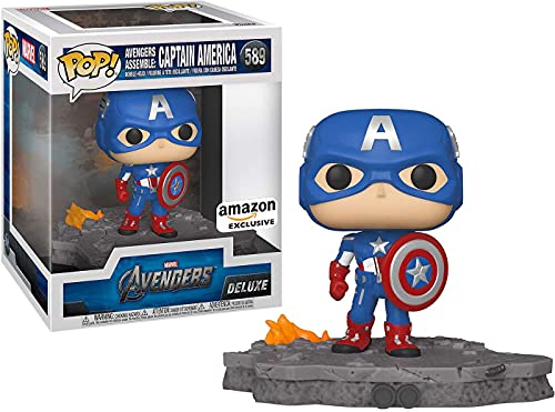 Funko Pop! Deluxe: Marvel Avengers - Captain America - (Assemble) - Vinyl-Sammelfigur - Geschenkidee - Offizielle Handelswaren - Spielzeug Für Kinder und Erwachsene - Movies Fans von Funko