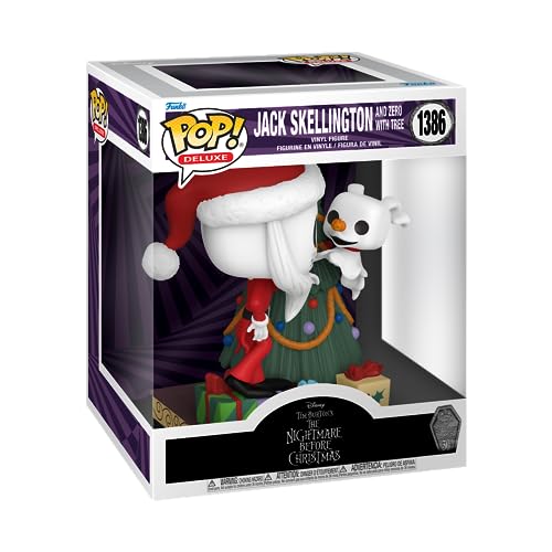 Funko Pop! Deluxe: Disney The Nightmare Before Christmas 30th - Jack Skellington & Zero mit Tree - Vinyl-Sammelfigur - Geschenkidee - Offizielle Handelswaren - Spielzeug Für Kinder und Erwachsene von Funko